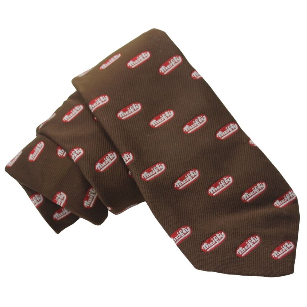 Thrifty Red Logo Brown Employee Necktie Ice Cream Rite Aid Pacific Creations